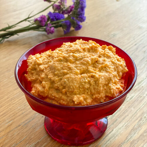 Greek Red pepper feta dip htipiti