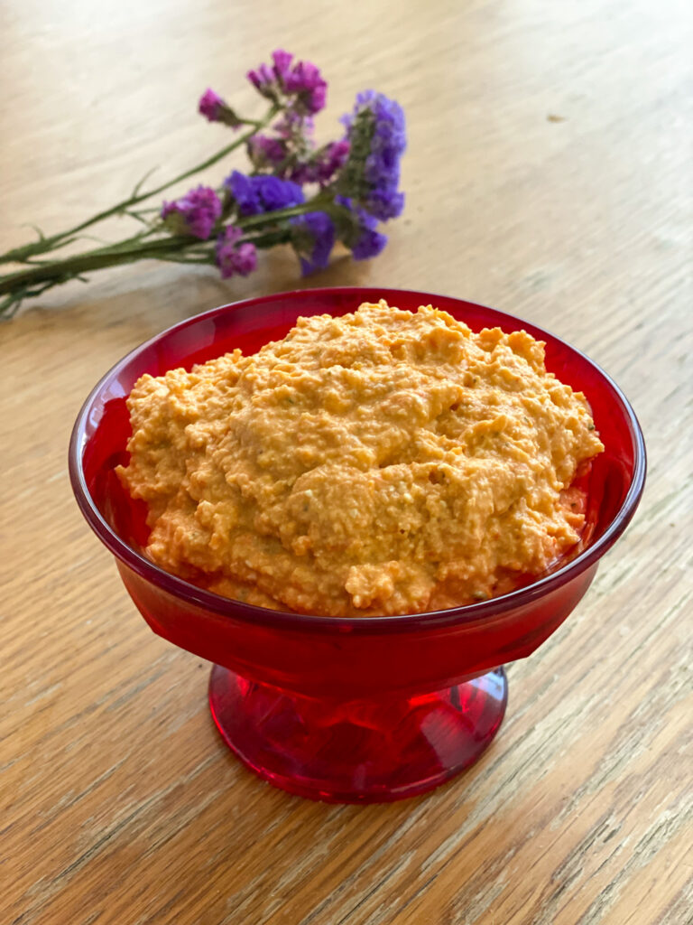 Greek Red pepper feta dip htipiti